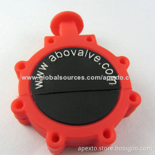 Customized PVC USB Flash Memory, Customized Logos Welcomed, 1 to 32GB Capacities